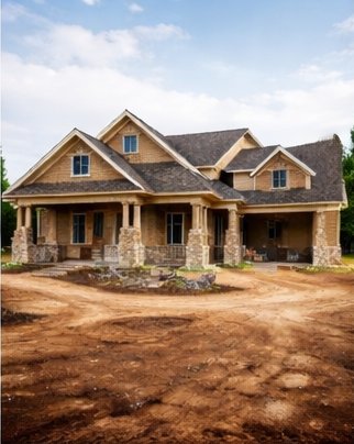 New home exterior / construction phase
